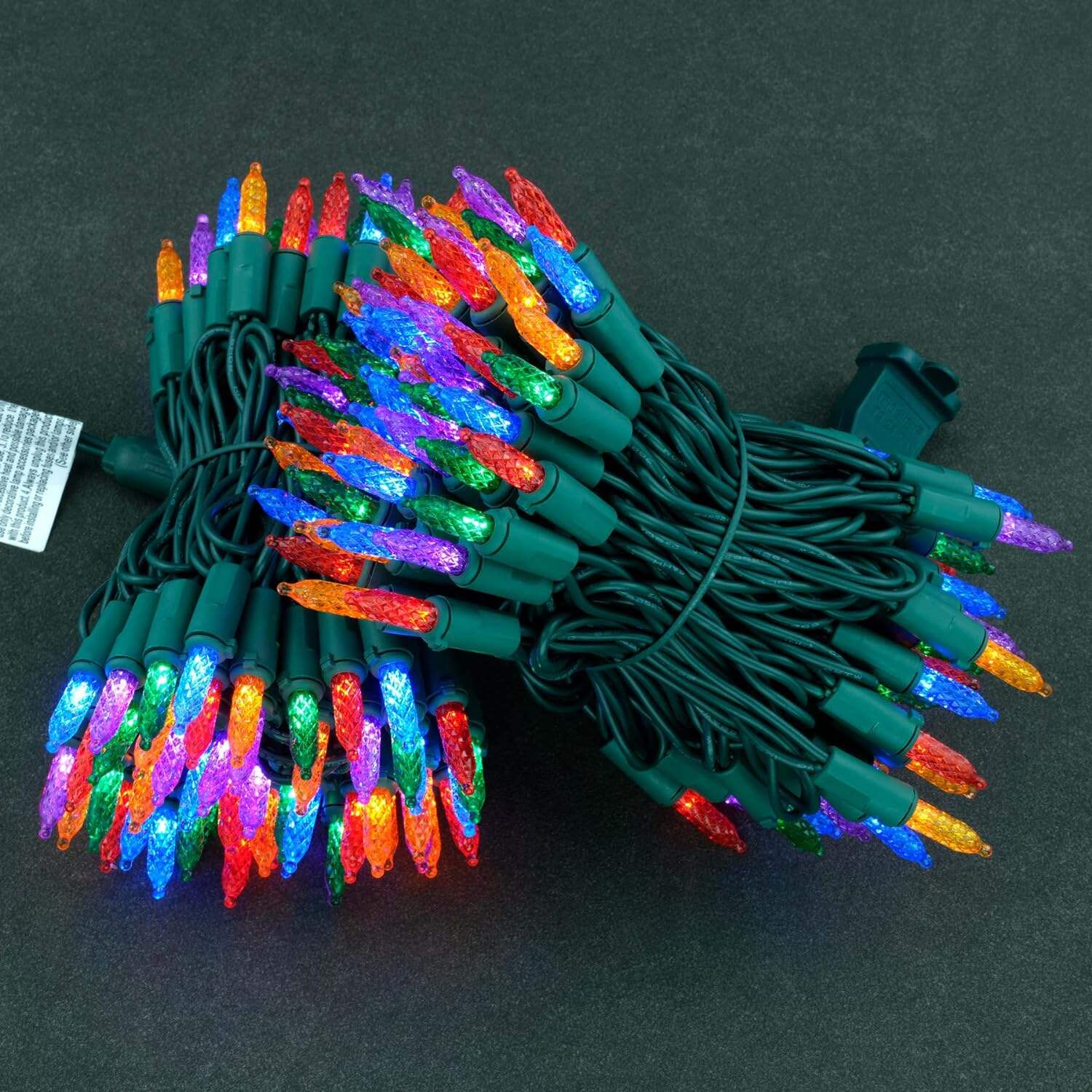 Christmas Multicolor 3mm Faceted 100 Count 25 ft Holiday String Light Set Outdoor String Light Christmas Decoration Supplies details