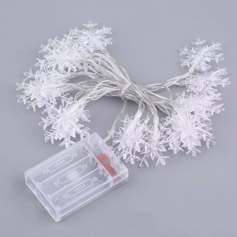 Battery Operated 3M Snowflake LED String Lights for New Year Christmas Garland Decorations factory