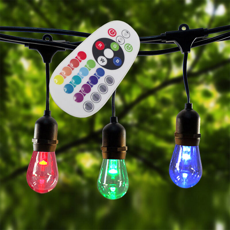 Smart Colorful S14 APP Control String Light Holiday Garden Weeding Waterproof LED String Lights details