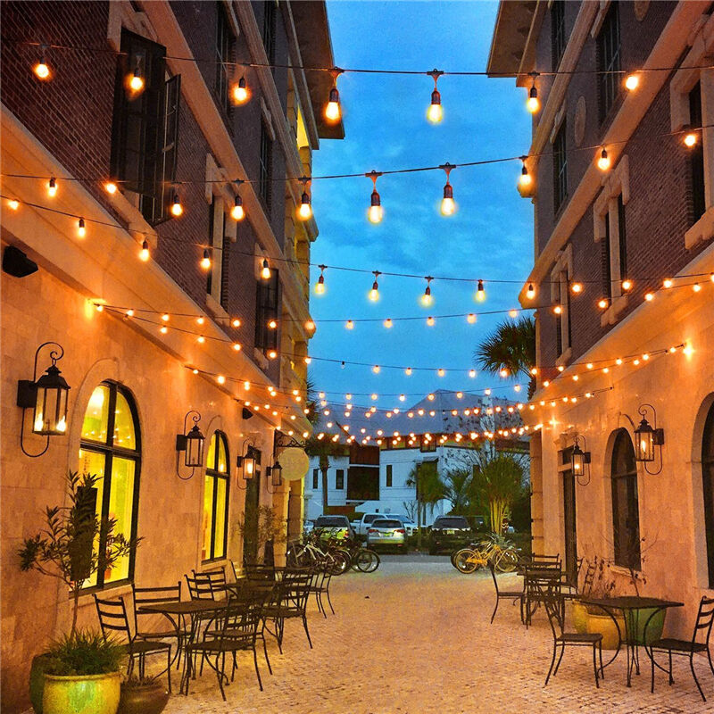 48ft 15pcs E27 IP65 Waterproof Outdoor Patio Party Christmas Holiday String Lights details