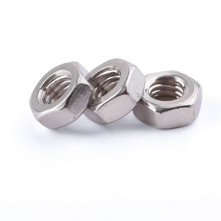 Factory price DIN 934 stainless steel 304 A2-50 A2-70 M2-M12 hexagon hex nut fastener details