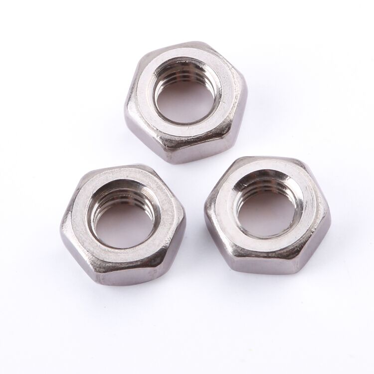 Factory price DIN 934 stainless steel 304 A2-50 A2-70 M2-M12 hexagon hex nut fastener supplier