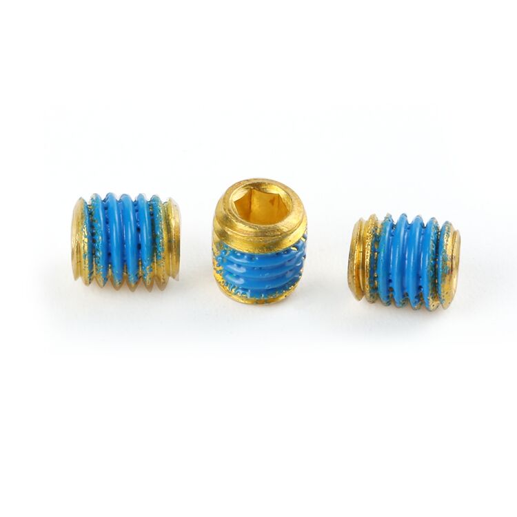 M2-M10 DIN916 brass cup point grub screws allen anti loosening nylon adhesive hex socket set screw supplier