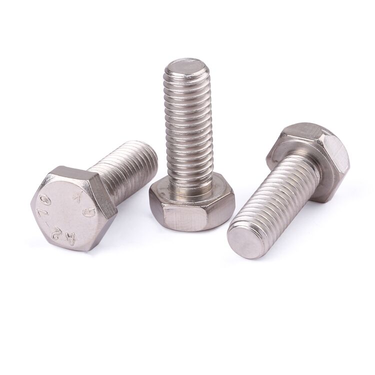 Factory price fastener din933 ss304 ss316 stainless steel hex head screws details