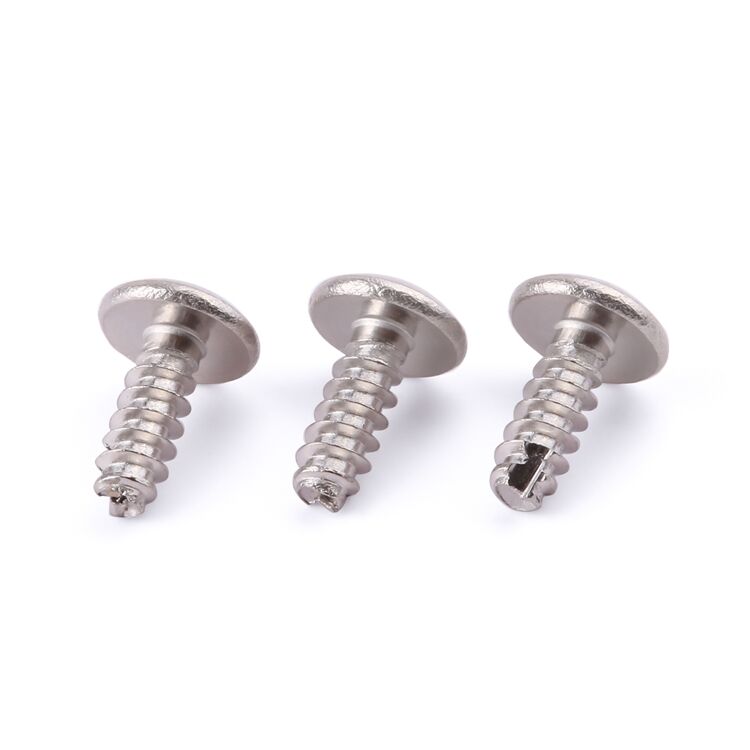 Round head phillips M2-M8 nickel plated carbon steel cut tail PT thread forming self tapping screws for plastic manufacture