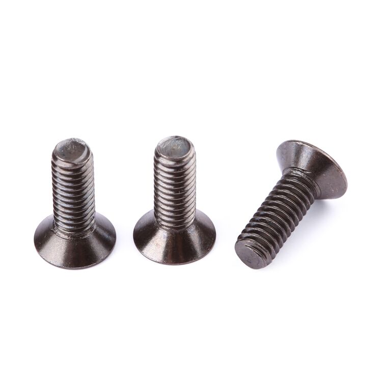 Factory direct sale fastener 12.9 black nickel plated flat head bolt DIN7991 supplier