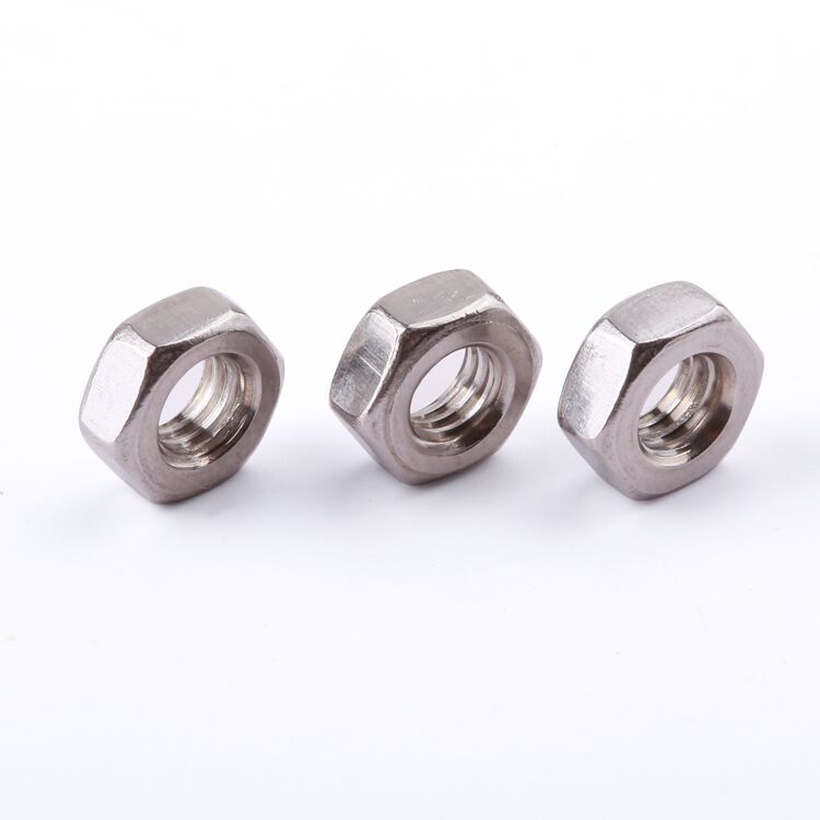 Factory price DIN 934 stainless steel 304 A2-50 A2-70 M2-M12 hexagon hex nut fastener manufacture