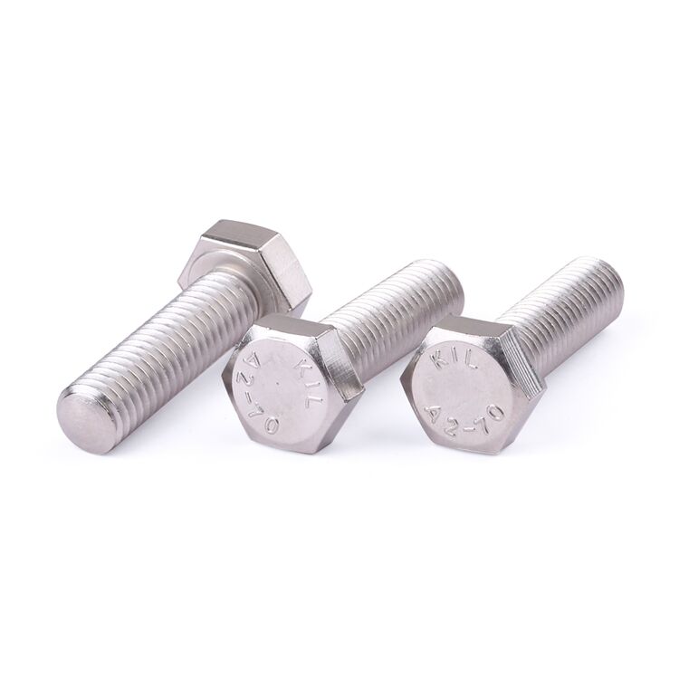 Factory price fastener din933 ss304 ss316 stainless steel hex head screws manufacture