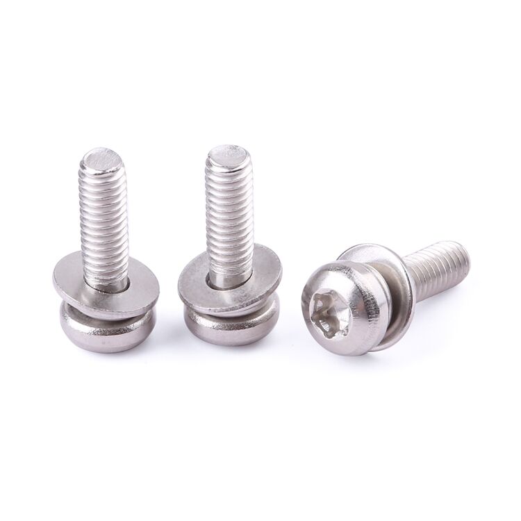 Factory fastener M2-M8 stainless steel pan head flat washer sems screw with sems machine combined screw manufacture