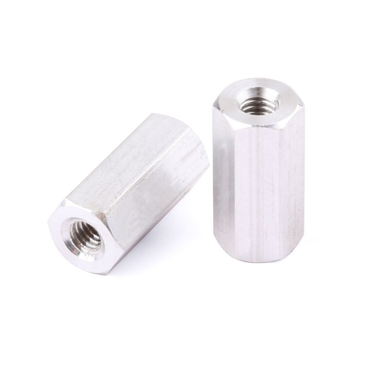 Bolt and nut external hexagonal nut sleeve 6063 aluminum fasteners screws for electronics industry details