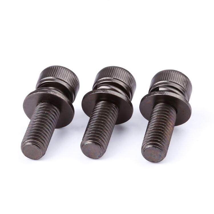 Factory price M2-M10 grade 4.8 8.8 10.9 12.9 carbon steel black nickel allen head socket sems screw DIN912 factory