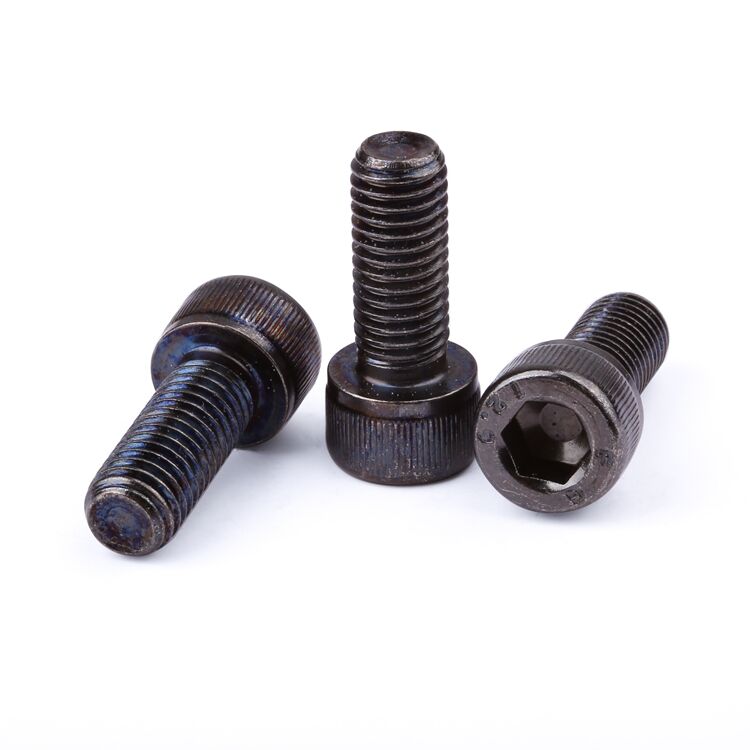 Chinese factory hexagon socket head screws DIN912 high strength black nickel plated socket head bolts grade12.9 screws factory