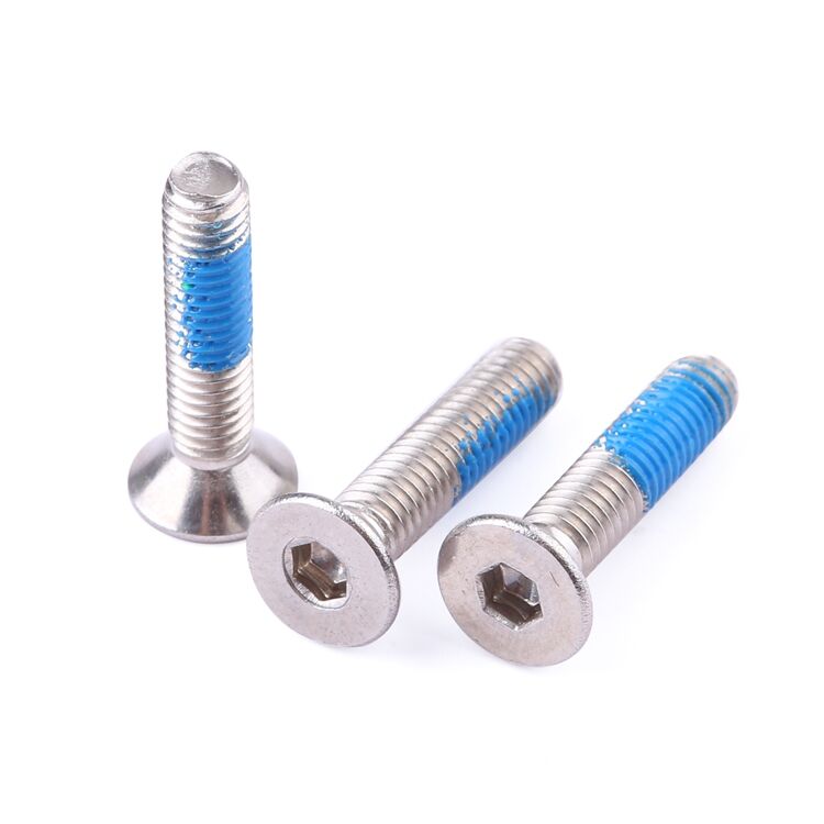 Factory price GB2673 M2-M8 stainless steel anti loosening nylon adhesive flat head torx screws supplier