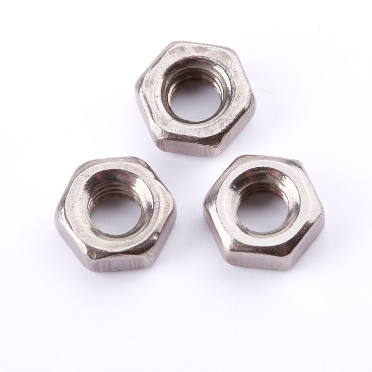 Hot sale DIN 934 stainless steel 304 A2-50 A2-70 M2-M12 hexagon hex nut fastener factory