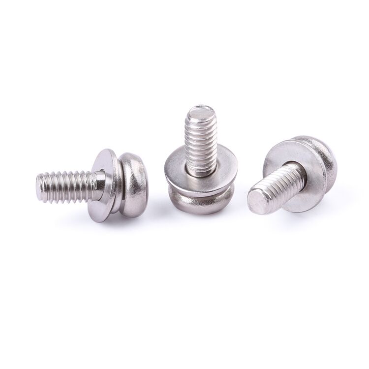 Hot item fastener stainless steel M2-M8 pan head sems machine combined screw with flat washer sems screw factory