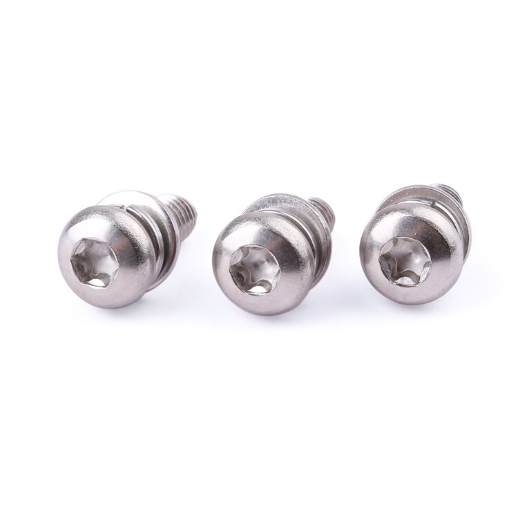 Factory price fastener M2-M8 stainless steel pan head sems machine combined screw with flat washer sems screw supplier