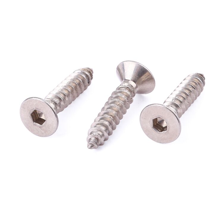 Factory price Din7991 stainless steel hex socket countersunk fat head screws details