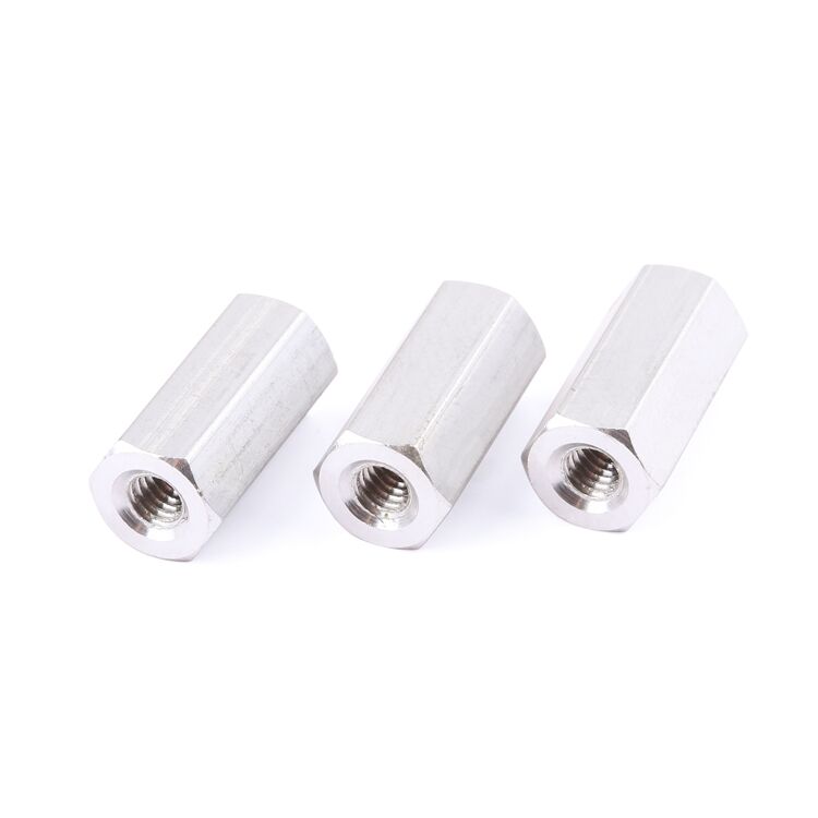 Bolt and nut external hexagonal nut sleeve 6063 aluminum fasteners screws for electronics industry details