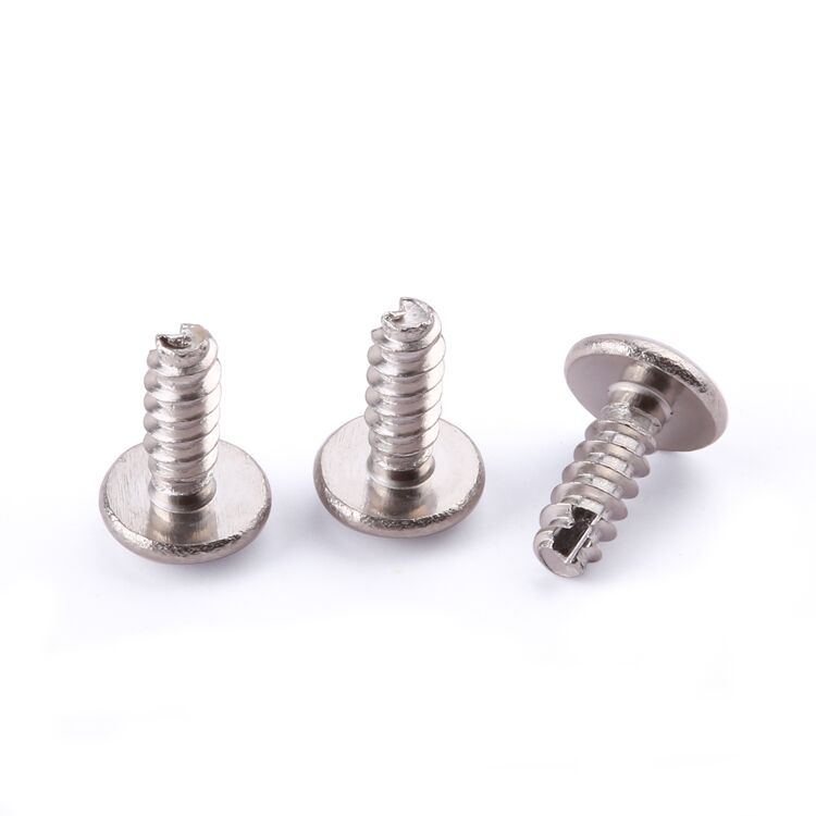 Round head phillips M2-M8 nickel plated carbon steel cut tail PT thread forming self tapping screws for plastic manufacture