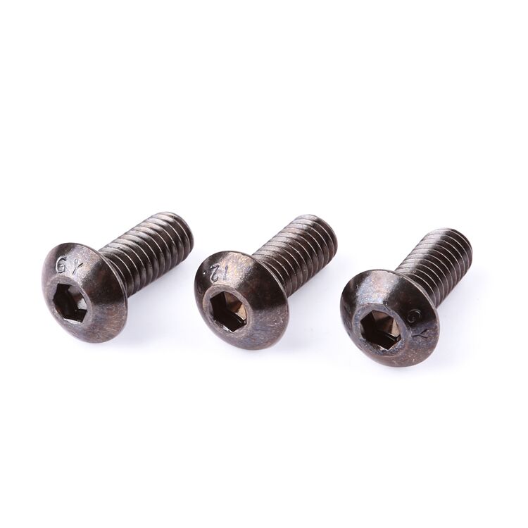 Class 12.9 high strength DIN7380 ISO7380 hexagon socket screws round head pan head screws half round cup screws details