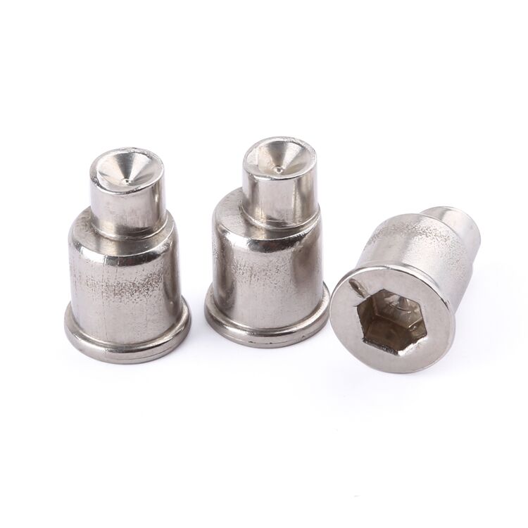 Customization fasteners hex socket off-center rivet stainless steel screws for doors and windows details