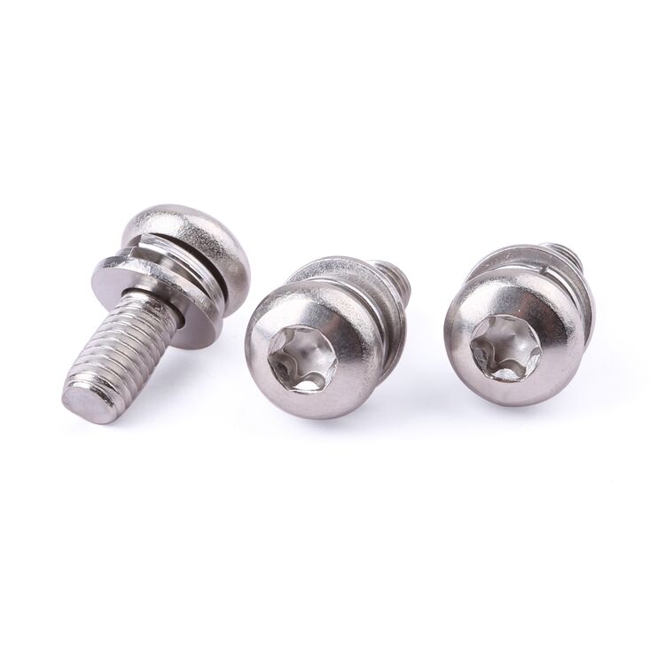 Factory price fastener M2-M8 stainless steel pan head sems machine combined screw with flat washer sems screw manufacture