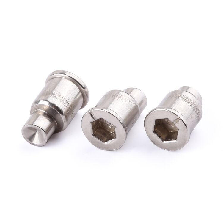 Customization fasteners hex socket off-center rivet stainless steel screws for doors and windows details