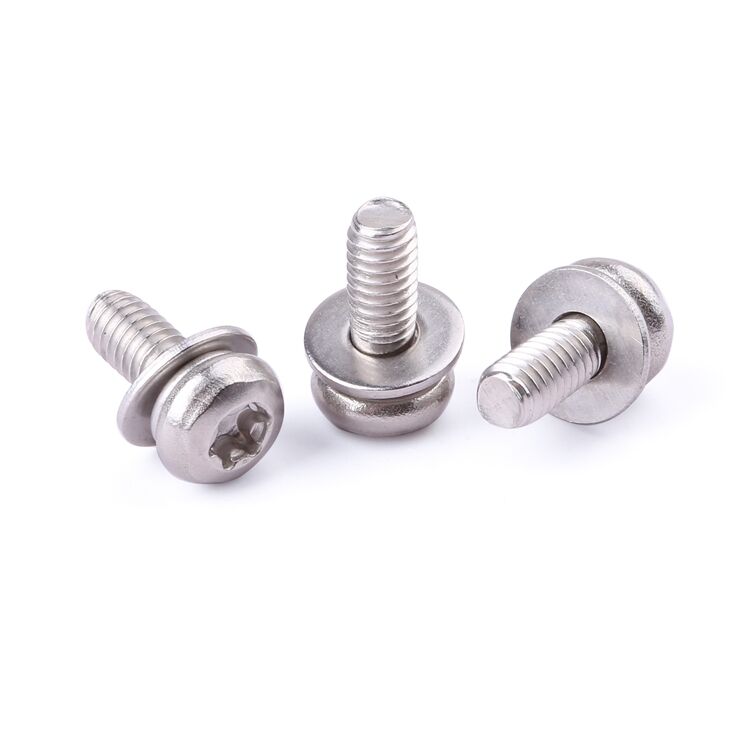 Hot item fastener stainless steel M2-M8 pan head sems machine combined screw with flat washer sems screw manufacture