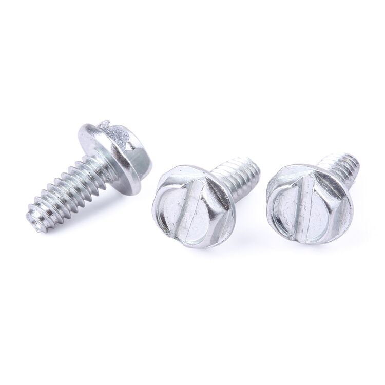 Factory price fastener galvanized slotted outer hexagonal flange self-tapping screws supplier