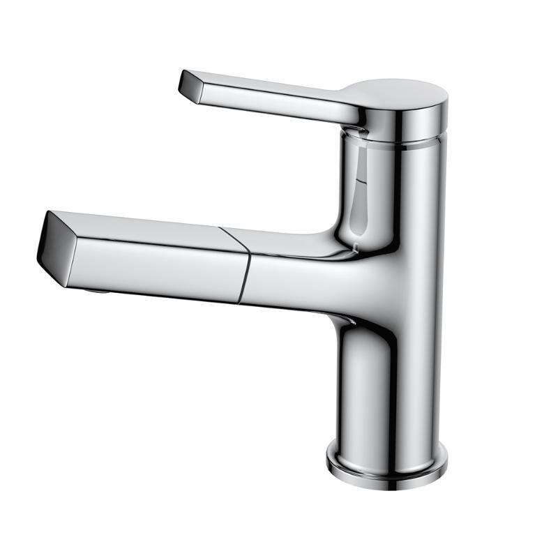 Robinet de lavabo à corps en alliage de Zinc, Certification complète, mitigeur de lavabo d'eau chaude et froide à trou unique, robinet de salle de bains