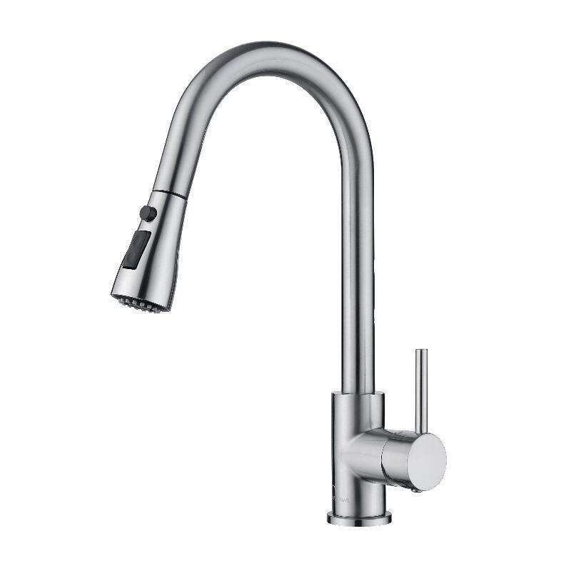 Top Sale Commercial Home Stainless Steel SUS 304 Single Handle Kitchen Sink Faucet