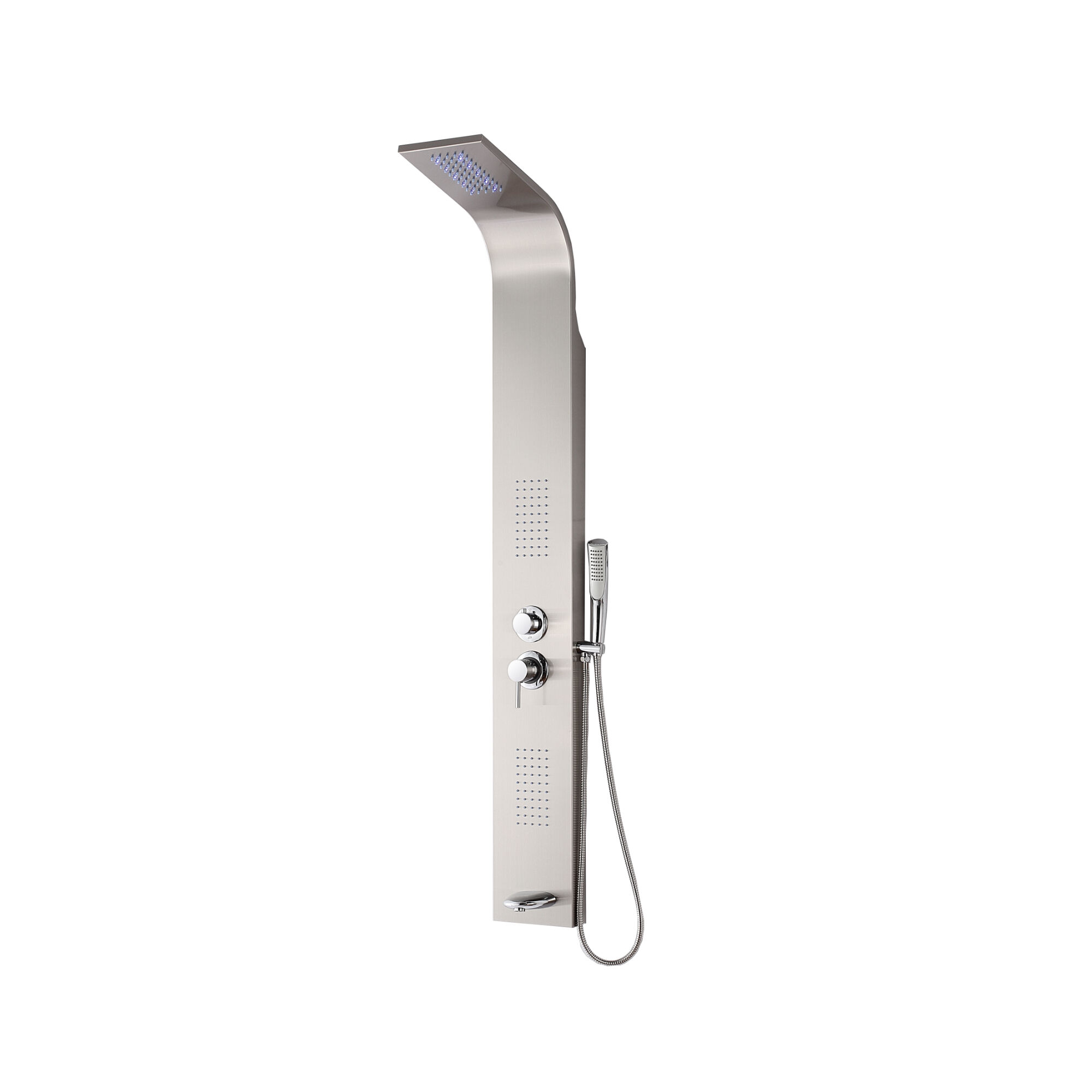 Luxury Style 304 Stainless Steel Modern Shower Panel With 4 Function Bathtub Spout Massage Jet Shower Column Tower