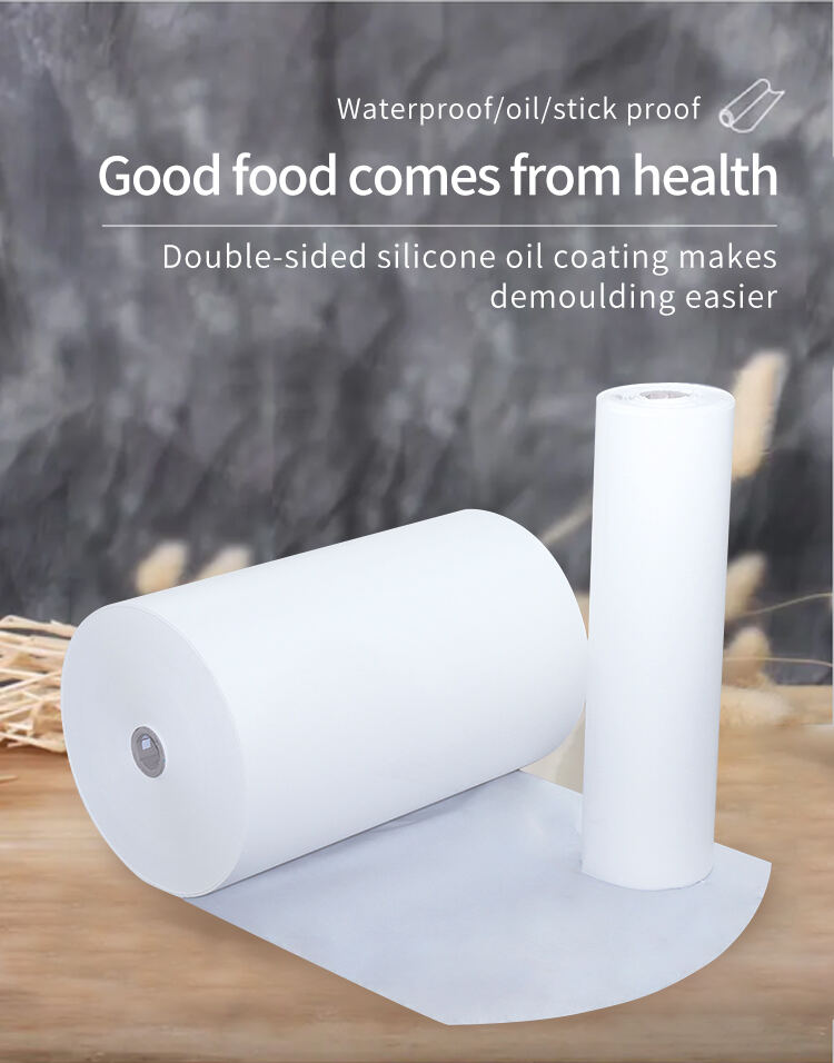 High Quality Food Grade Oil and High Temperature Resistant Parchment Baking Paper Silicone Paper Rolls supplier