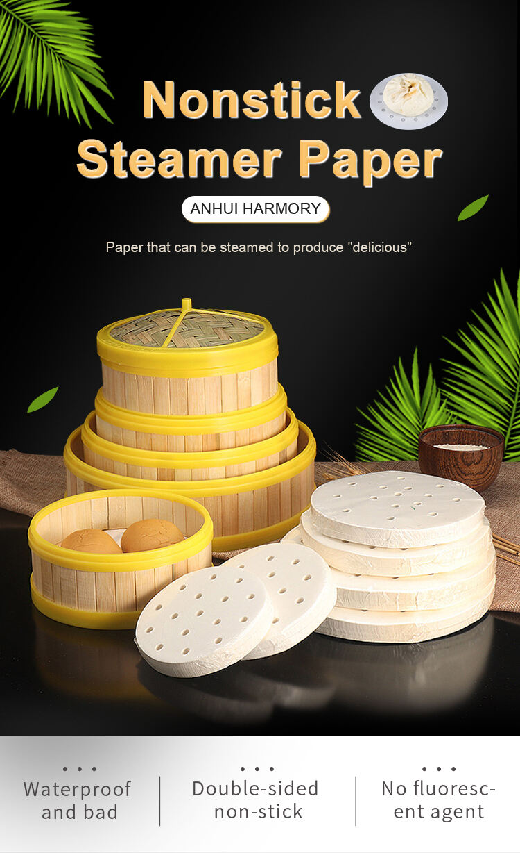 OEM custom household steamer paper steamed bun paper pad non-stick food grade steamer mat disposable silicone oil paper factory