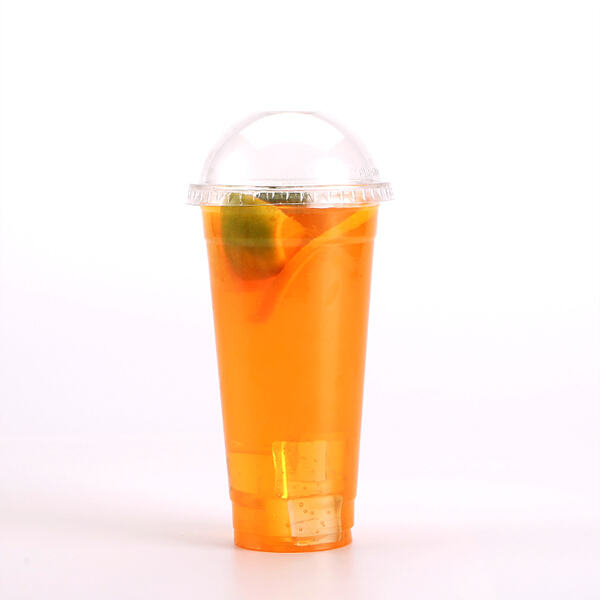 Eco-Friendly and Reusable Clear Plastic Cups with Resealable Lids