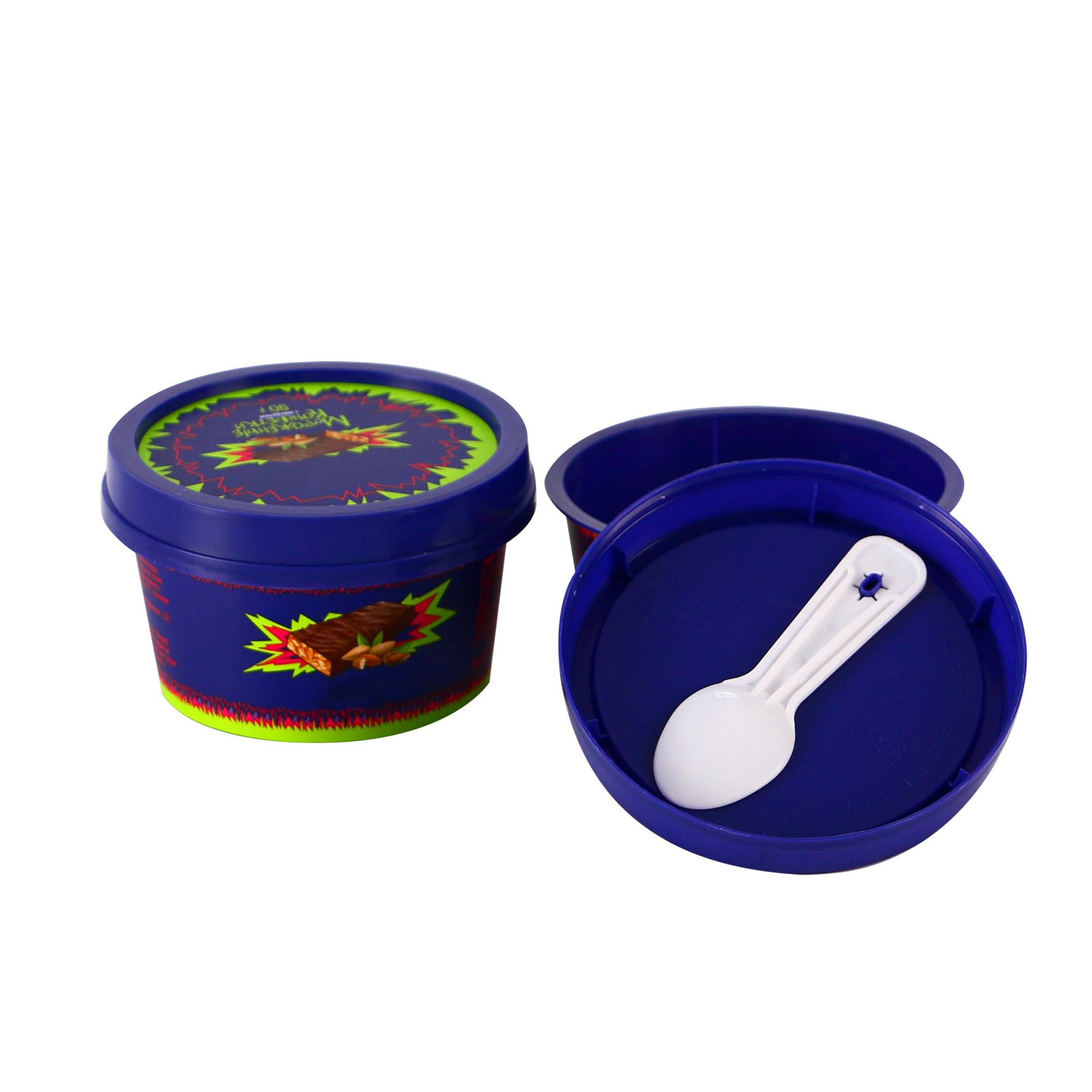 130ml IML Plastic Yogurt Cup With Lid And Spoon-Round Shape,PP-130-88