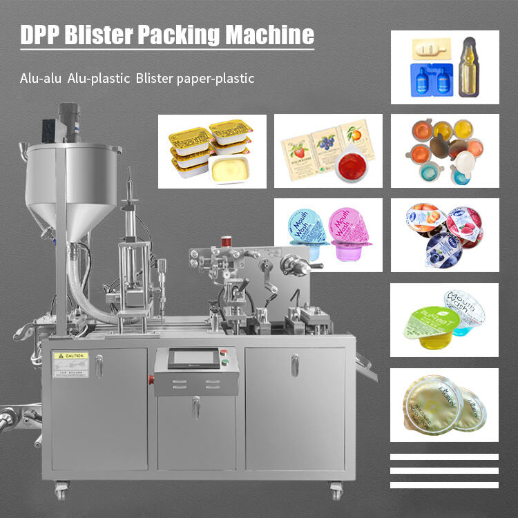 DPP-115 Food Grade Honey Jam Liquid Chocolates Butter PVC Blister Packing Machine details