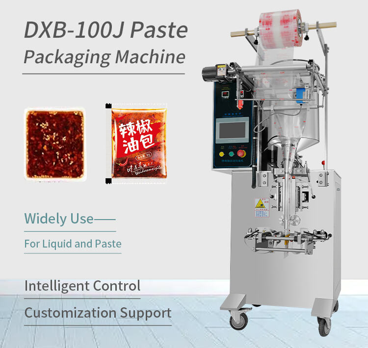 DXB-100J Automatic High Accurate Liquid Paste Sachet Sauce Ketchup Shampoo Pouch Packing Machine factory