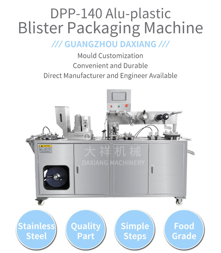 DPP-140 Custom CE ISO Frequency Control Tablet Capsule Pill Alu-blister Alu-alu Packing Machine manufacture