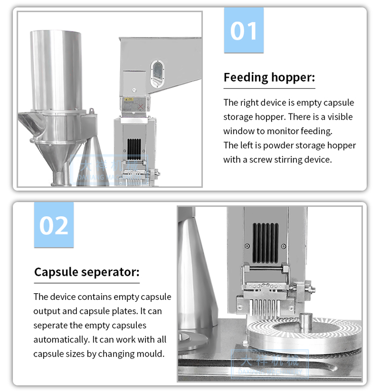 Semi Automatic Pharmaceutical Powder Pill Soft Hard Gelatin Capsule Filling Machine Semi Automatic Pharmaceutical Medicine Powder 00 Hard Gelatin Capsule Filling Machine factory