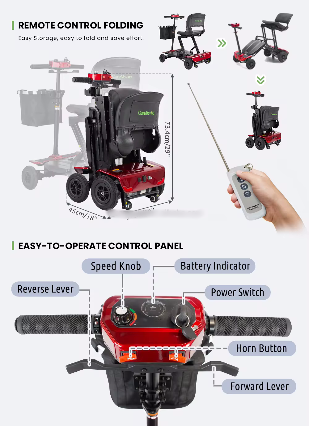 4 Wheel automatic folding mobility scooter driving for Seniors Adult with Collapsible and Compact Duty Travel manufacture