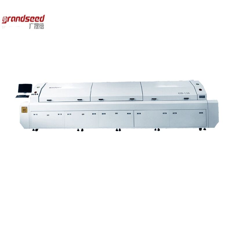 Large scale fully automatic ten zones reflow oven GSD-L10
