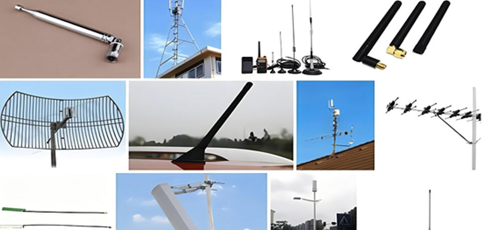 Antena komunikasi biasanya terdiri dari penerima dan pemancar, yang memancarkan medan elektromagnetik bolak-balik di saluran transmisi ke ruang bebas melalui antena, sehingga mencapai transmisi sinyal nirkabel