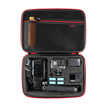 HSU Large Protective EVA Carrying Case Storage Bag for GoPro Hero 12/11/10/9/8 Camera Accessories