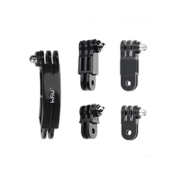 HSU Basic Adapter Grab Bag for GoPro, Including Quick Release Buckle Mount, J-Hook Buckle Mount, 3-Way Pivot Arms, Tripod Mount, 1/4 inch 20 Mount, curved extension arm and Thumbscrews（13Pcs）