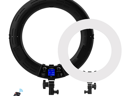 4200LM 90W 5600K Streaming en direct U-Stream TikTok Vlogging 18 pouces anneau de remplissage lumière LED cercle lumière avec écran LCD