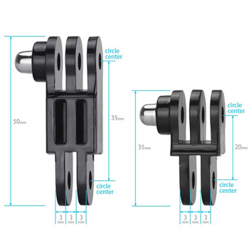 HSU Adjustable Arm Straight Joints Mount Same Direction Straight Joints Mount for Go Pro Hero 9/10/11/12 SJ4000 SJ5000 SJ6000