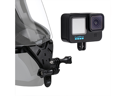 خوذة دراجة نارية HSU متوافقة مع GoPro Hero 10، 9، 8، 7، 6، 5، 4، 3+، 3، 2، 1 HD، AKASO Campark وغيرها من كاميرات الحركة