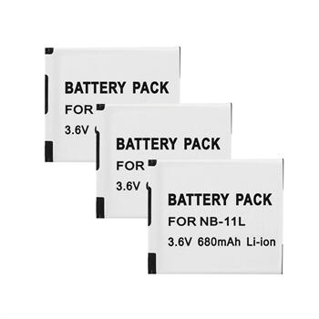 Batterie 680mAh NB-11L NB 11L NB11L pour Canon A2600 A3500 A4000IS IXUS 125 132 140 240 245 265 155 HS