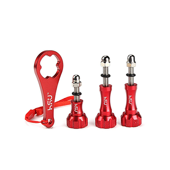 Aluminum Thumbscrew Set + Wrench for Gopro Session, Hero 9, (2018),Hero 8,7,6, 5, 4, 3+, 2, 1 (3pcs,Red)